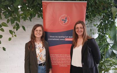Renée-Maude Robin et Mélanie St-Pierre, intervenantes et gestionnaires au Point d'appui 2026