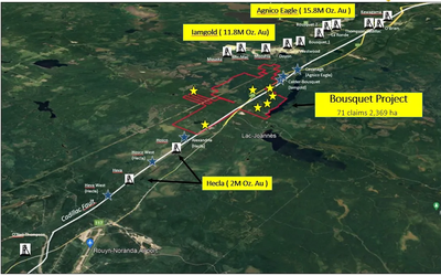 Bullion Gold - Projet Bousquet - zone Paquin