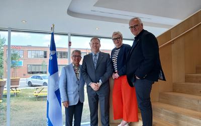 Bernard Blais, Mathieu Lévesque, Suzanne Blais et Gilles Chapadeau