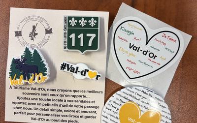 Articles promotionnels disponibles au bureau touristique Val-d'Or