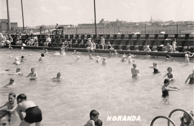 Inauguration piscine extérieure Noranda 1950